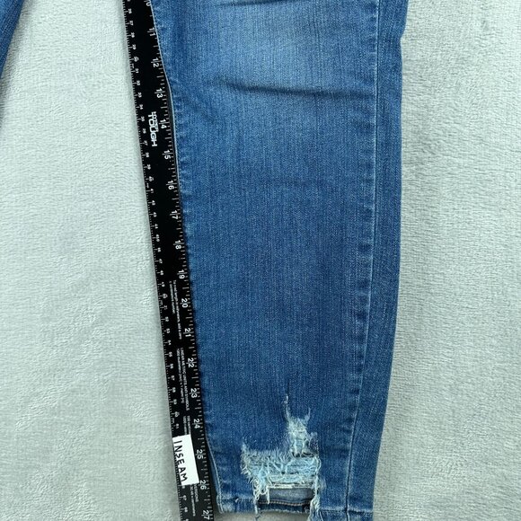 Paige Skinny Jeans Womens Size 33 Verdugo Ankle Distressed Medium Wash Blue - Picture 9 of 12